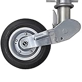 200mm Rubber Wheel:The 200 mm solid rubber wheel helps to easily move your trailer around when the jockey wheel is attached.