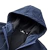 TONY BACKER Giacca Jacket Uomo Invernale Softshell Impermeabile Antivento con Cappuccio Giacca Calda Giubbotto Uomo Trekking Casual (XL, Blu) #5