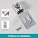 GwernKB Shower Head Holder Strong Adhesive No Drilling Wall Mount Adjustable Handheld Showerhead Bracket for RV Kids Bathroom Shower,Fix Firmly and Use Conveniently (Silver, 1)