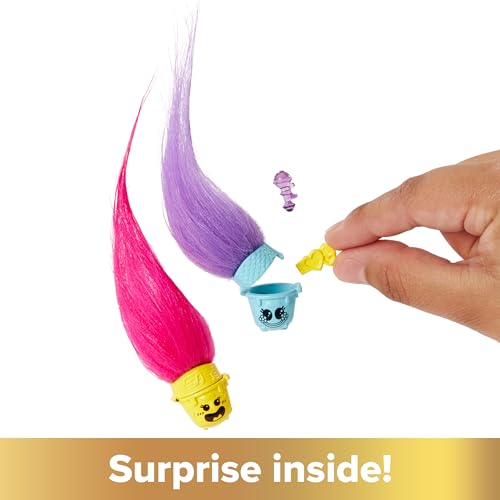 Muñeca Trolls Queen Poppy Hair Pops pequeña Mattel miniatura 4