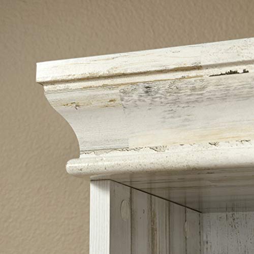 Sauder Barrister Lane Cubes + Cubbies Tall Bookcase, Versatile Storage Shelf, Living Room Furniture - White Plank Finish