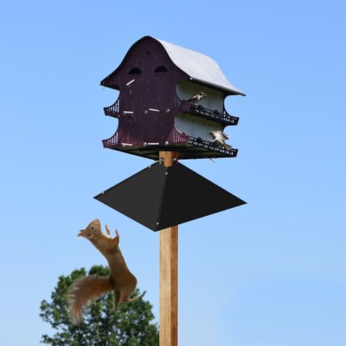 44x44cm Metallisches Eichhörnchen-Abwehrblech für 4,3x4,3 Pfosten,Außen Eichhörnchen Guard Schlangestopper