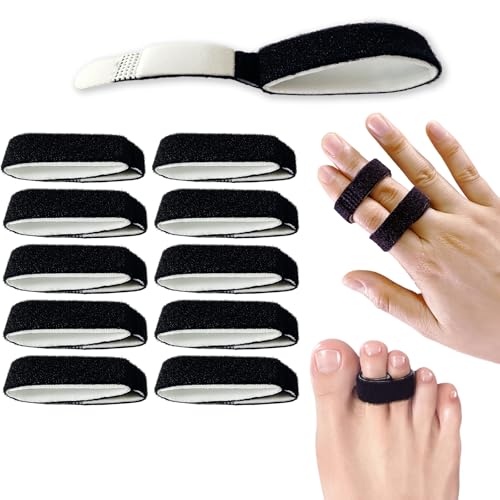 Buddy Straps for Fingers 10PCS Buddy Tape Finger Straps for Finger Pain Relief & Support Adjustable Buddy Loops for Fingers Buddy Finger Splints For Broken Sprained Jammed Swollen Injured Finger