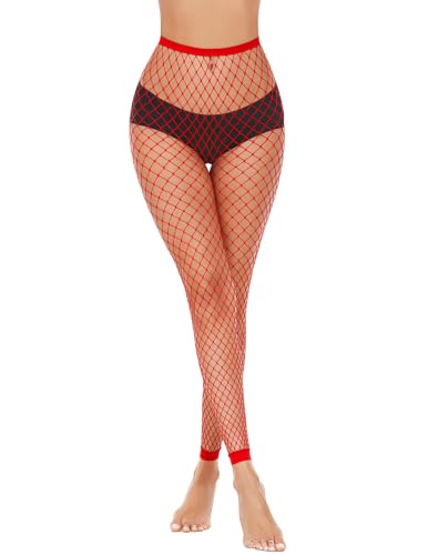 Image of Avidlove Fishnet Stockings for Women Footless High Waist Fishnets Tight | Thigh High Stockings, Open Toe, High Stretch, Comfortable, Gothic Costume, Rave Outfits, for Cosplay, Halloween
