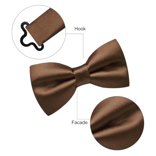 Image of YourTies Bow Ties for Men Pre-Tied Adjustable Bow Tie Coloful Satin Bowtie