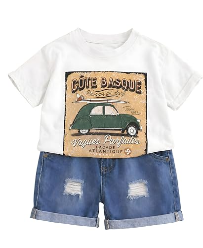 Image of Googo Gaaga Boys Printed Clothing Set | Tshirt Combo Set - Includes a stylish T-shirt and matching shorts for a complete everyday outfit.