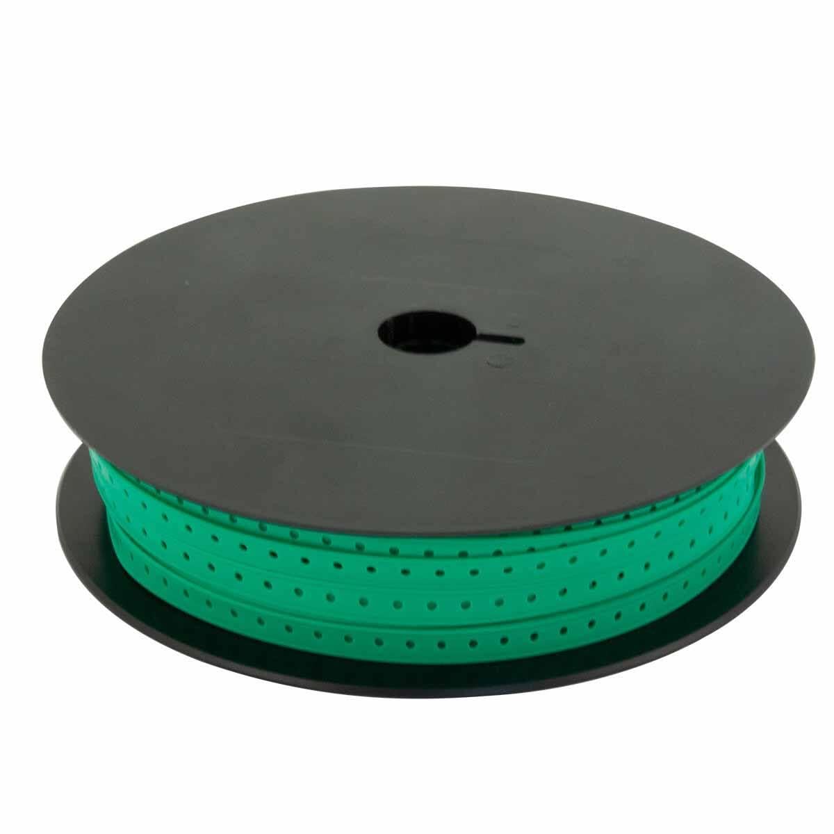 Bandeau de repérage PVC souple vert 8mm Rouleau 50 m