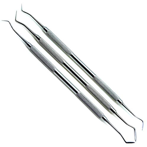 Superior Instruments DENTAL HOLLENBACK SET OF 3 Dental Hollenback 1/2, 3, 3S Wax Carvers Amalgam Double Ended Plugger Restorative Superior 3 Pieces Instruments Set cover