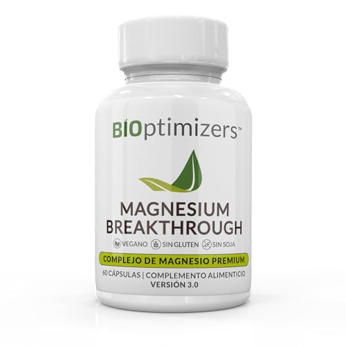 BiOptimizers Magnesium Breakthrough 3.0 | 7 Tipos De Magnesio: Quelato, Citrato, Bisglicinato,...