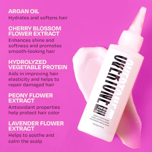 Image of oVertone The Gloss Shine Reviving Treatment Mask for Hair, Deep Conditioning & High-Gloss Finish, Vegan & Cruelty-Free, Hydrates & Smooths Dull Hair, 4 oz