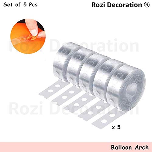 Image of Rozi Decoration Balloon Accessories Tool Kits Arch Strip Pack of 5 Strips(Transparent)(Rubber)