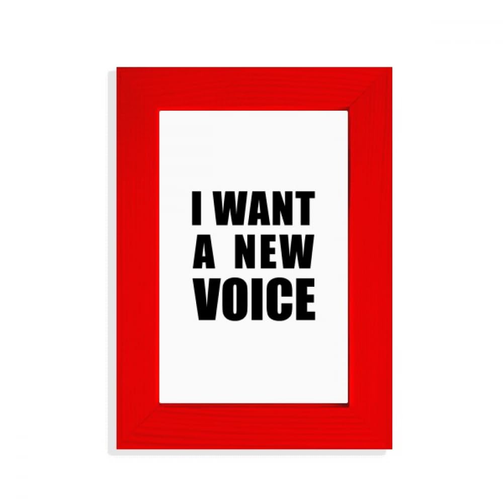 Cadre photo Art déco rouge I Want A New Voice pour décoration murale