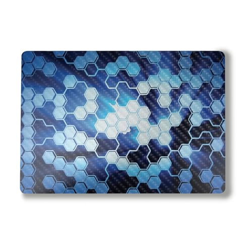 Image of Carbon Fiber Laptop Skin Compatible with Alienware M18 R2 (2024) - Shining Hex - Premium 3M Vinyl Protective Wrap Decal Cover - Easy to Apply | Crafted in The USA by MightySkins