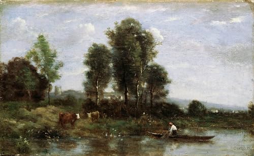 Cuadro en lienzo Jean Baptiste Camille Corot de 60x90cm para decoración de oficinas