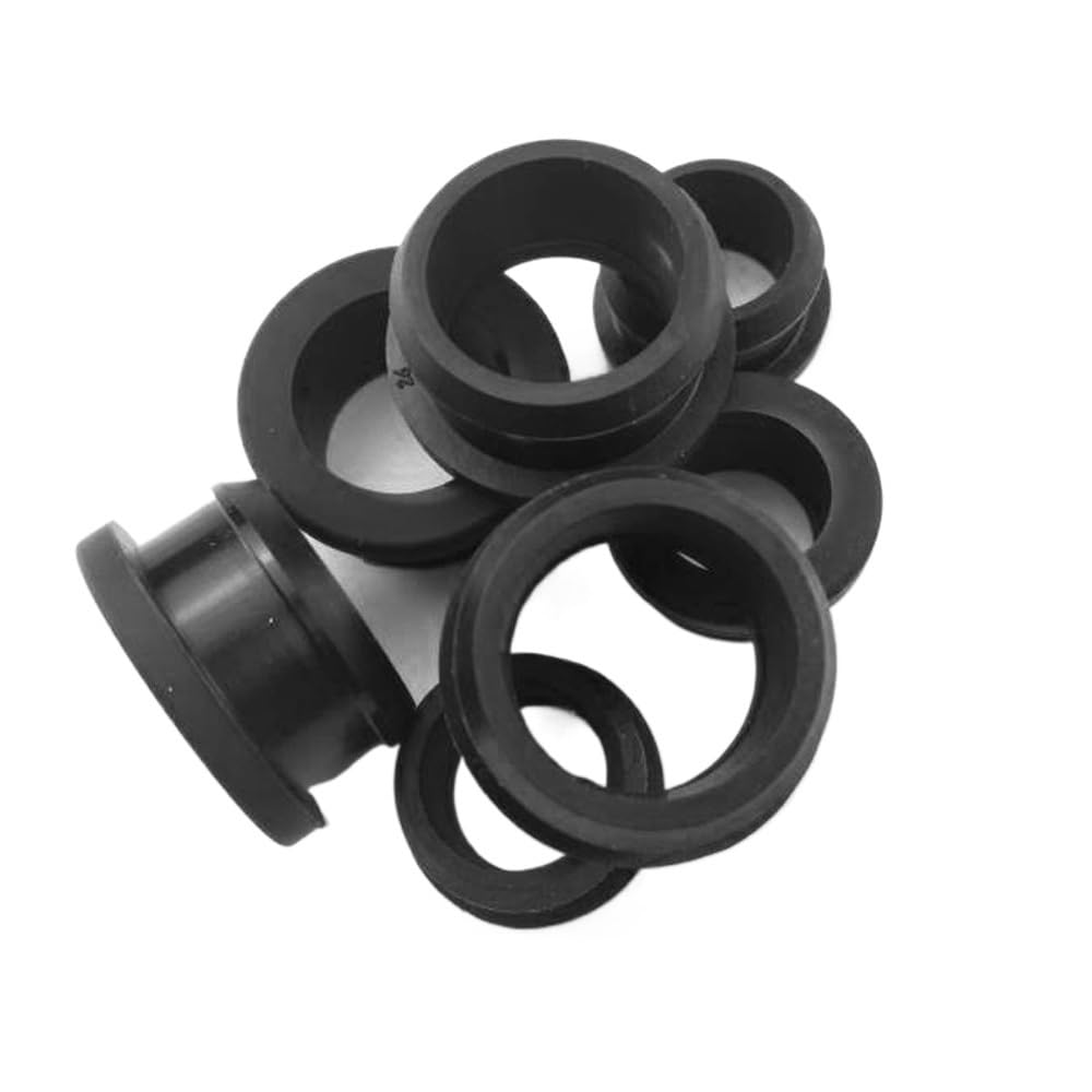 Gummidurchführungen， 10 Teile/Satz Schwarz Silikon Gummi Snap-auf Tülle Stecker Bung Kabel Verdrahtung Schützen Bush(A 30mm Hole 25mm)