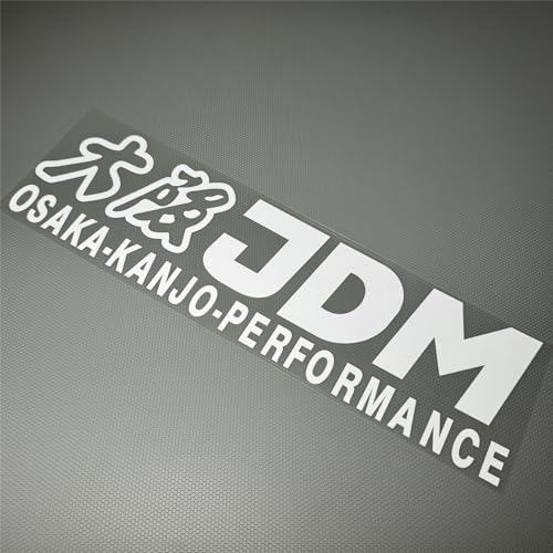 Image of Car Styling Vinyl Sticker for JDM Osaka Performance Decal Auto Front Rear Windshield Window Applique (White, 80cmx20cm)