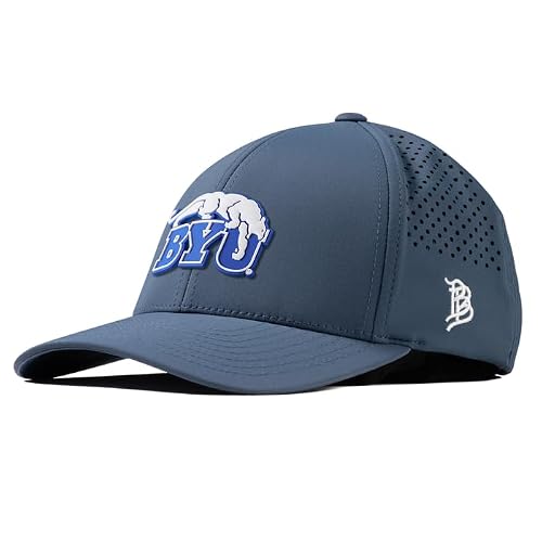Branded Bills Officially Licensed x Brigham Young Cougars Navy Curved Performance BYU Cougars PVC