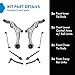 TRQ Front Steering & Suspension Kit Control Arm with Ball Joint Sway Bar Stabilizer Link Tie Rod Compatible with 2009-2014 Nissan Murano