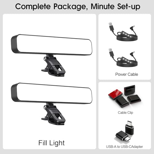 ALTSON 16W 2PCs Video Conference Lighting, LED Streaming Light Clip-On, Zoom Lighting for Computer Monitor Webcam Laptop, Desk Ring Light for Video Recording Podcast, Eye-Caring&360° Rotary Backlight by ALTSON - Image 7