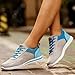 Wabkderpu Womens Bowling Shoes Mesh Breathable Slip On Sneakers Lightweight Non-Slip Tennis Running Sneakers Workout Gym Athletic Sneaker Walking Shoes Fashion Casual Loafers Blue