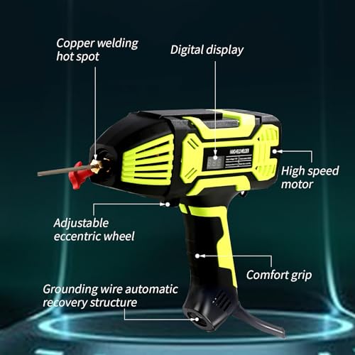 Portable Handheld Welding Machine: Welder Machine 110V 20-200A ARC Hand held Welder Gun With Display & IGBT Inverter Fits for 3/32\"-1/8\'\' Electrode Rods (Green)