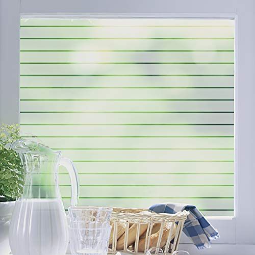 Concus-T Adhesivo estático Vinilo Premium Franjas heladas Ventana de privacidad Vidrio de película Cubierta de película Etiqueta Adhesiva 35.43