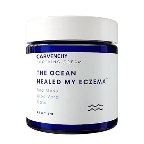Soothing Cream for Eczema Relief – Natural Moisturiser with Sea Moss, Aloe Vera & Oats | Skin Healing Cream for Itchy, Dry, Sensitive Skin, 4oz