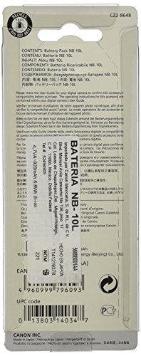Canon Battery Pack Nb-10L (Rechargeable Lithium-Ion Battery) #TOP1