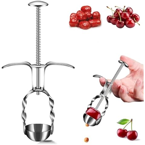 TECHPLUS Red Date Corer,Cherry Pitters,Jujube Hawthorn Fruit Core Remover Tool Stainless Steel Kitchen Gadgets Cover
