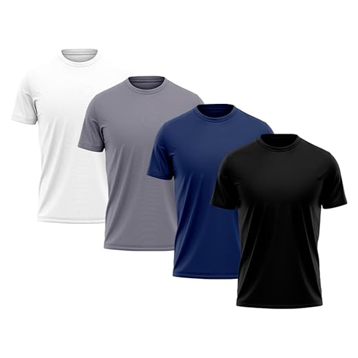 Kit 4 Camisetas Masculina Dry Fit Manga Curta Proteção Solar UV Térmica Academia Treino Caminhada Esporte Camisa Praia