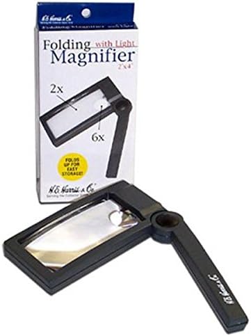 Lupa plegable con luz 2"x4"
