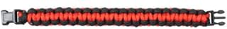 Survival Paracord Bracelet w/ Buckle (7", Red & Black)