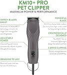 Wahl Pro Animal KM10 Plus Corded Clipper for Dogs Cats and Horses with Number 10 Prime Series Blade Lockguard Technology Lightweight Two Speeds Purple