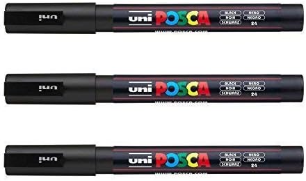 POSCA PC-3m by Uni-Ball - [Pack of 3] White