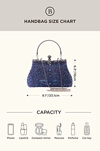 Image of BABEYOND 1920s Flapper Clutch Gatsby Pearl Handbag Roaring 20s Evening Clutch Beaded Bag 1920s Gatsby Costume Accessories