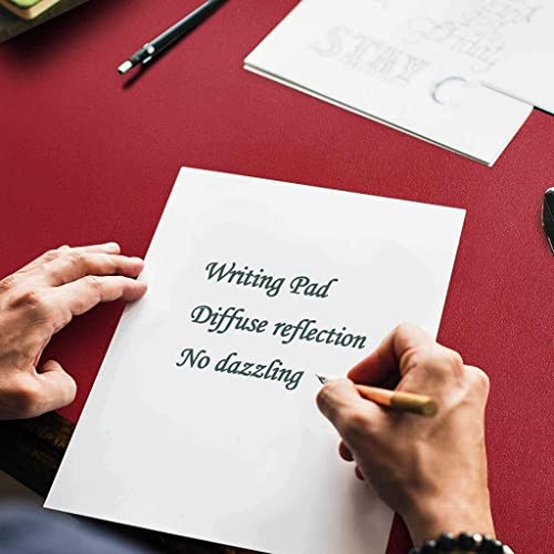 Image of Mouse Pad, Desk Mat, Large Leather Desk Pad, PU pad Waterproof Mouse Pad for Laptop, Office Table Protector Blotter Best Gifts (80 x 40 cm, Red)