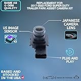 AMAJY Backup Camera Replaces for 2017 2018 2019 2020 2021 2022 Ford Super Duty Trailer Park Assist Camera Kit OE Part # JC3Z19G490H HC3Z19G490G HC3Z19G490R JC3Z19G490B JC3Z19G490D