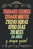  24 años 288 meses y siempre genial vintage: Diario para mujeres de 6 años, hombres/idea de regalo de 6.º cumpleaños para hijas, hijo, sobrina... ... para fomentar una actitud positiva diaria