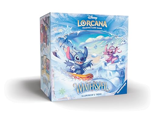 Ravensburger ディズニー ロルカナ TCG:Winterspell Illumineer's Trove 対象年齢8歳以上 - 安全なカード収納 - ブースターパック8個、ダメージカウンターサイコロ、カードディバイダー付き - ディズニーオリジナルアートワーク