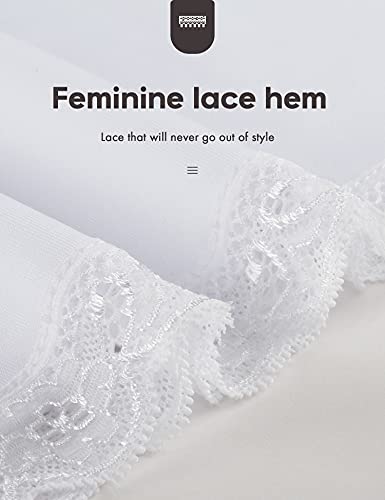 Mancyfit Half Slip For Women Under Dresses Full Length Long Under Skirt With Lace 36" White Medium #TOP2