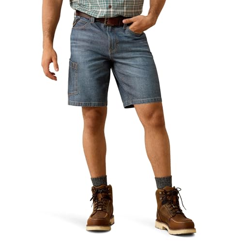 ARIAT Men's Rebar M4 Relaxed Denim 10" DuraStretch Shorts by ARIAT - Used condition - US$47.87