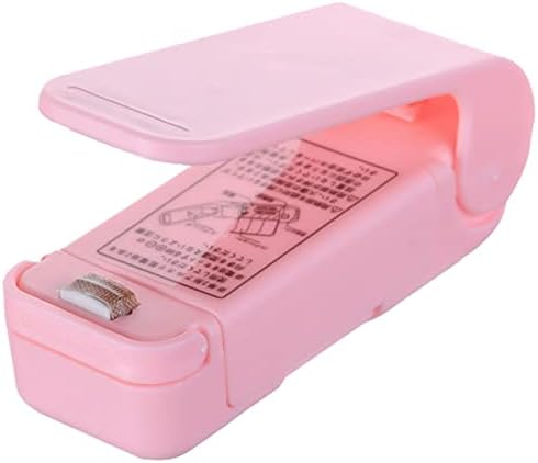 Portable Mini Bag Sealer,Mini Snack Sealer, Handheld Heat Sealing Household Machine, Sealing Hand Pressure Food Snack Savers for Plastic Bags Storage Snack (Pink)