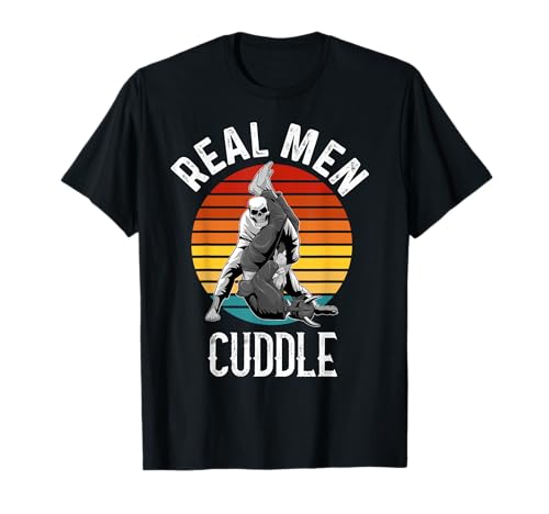 Real Men Cuddle ブラジリアン柔術 ファニー グレイシー BJJ レトロ Tシャツのサムネイル