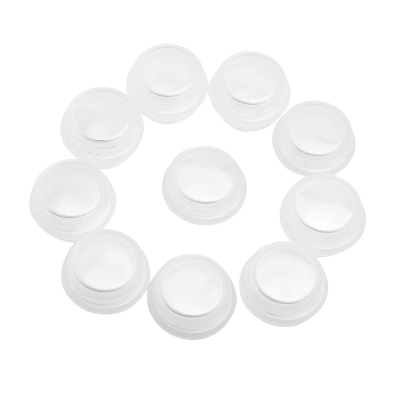 DOITOOL Set of 10 Mushroom Dispenser Bottles Sturdy Cosmetic Containers Sealed Lid for Creams Balms Ointments Lotions