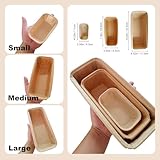 Lxmxgk 50PCS Paper Loaf Pan, Rectangle Loaf Pans, Disposable Baking Loft Mold, Kraft Bread Loaf Pan, Disposable Paper Baking Loft Pans, Microwave Oven Freezer Safe (Medium)