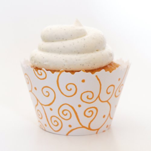 Cupcake Wrappers Swirls Adjustable - Set of 12 (Gold)