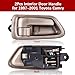 FAERSI 2Pcs Inside Interior Door Handle Front Rear Driver & Passenger Side Replacement for 1997 1998 1999 2000 2001 Toyota Camry Beige/Tan