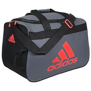 adidas Power Gym Bag – Lightweight Small Duffel, Onix Grey/Black/Solar Red/Diablo, OSFA