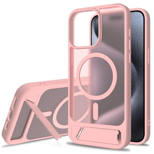 Coque iPhone 12 Pro rose pliable fini les chutes avec ce support magnétique de luxe