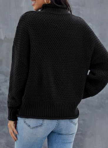 Image of Dokotoo Womens Sweaters Turtleneck Cable Knit Chunky Pullover Fall Outfits